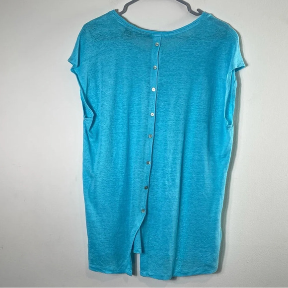 Tahari 100% Linen Sleeveless Tunic Top Size Medium - Picture 4 of 5